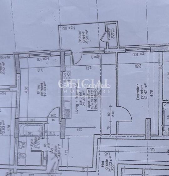 Apartament 3 Camere | Intermediar | Semifinisat | Zona VIVO BMW - 8