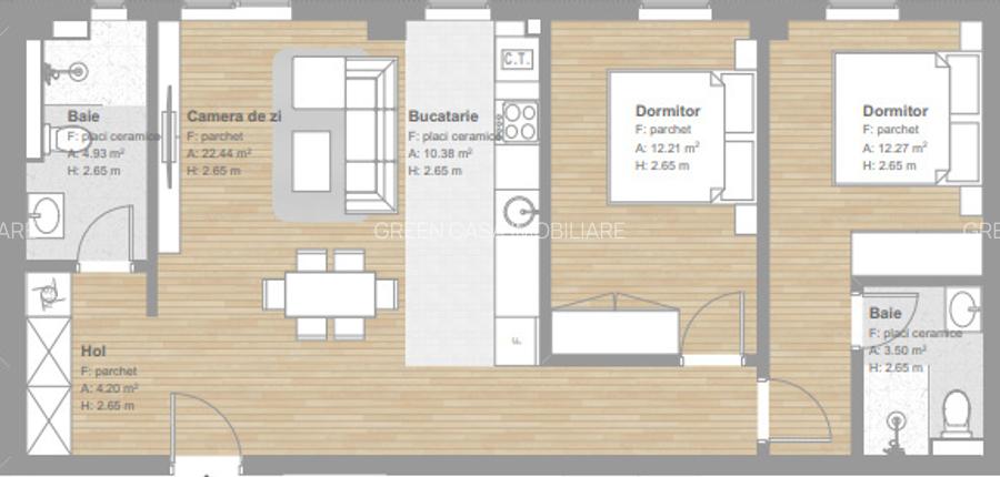 Apartamente finisate 3 camere, Floresti - 2