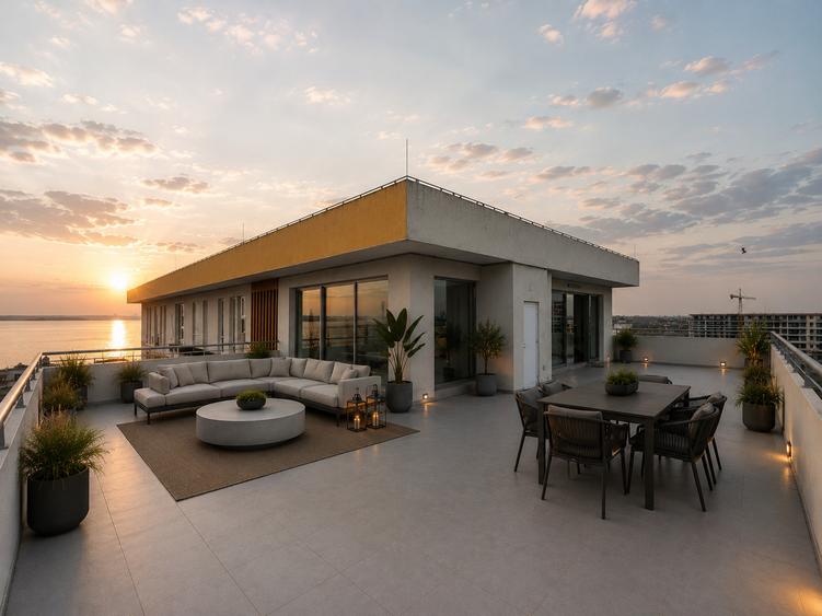 Penthouse langa plaja cu vedere la mare si terasa 150mp