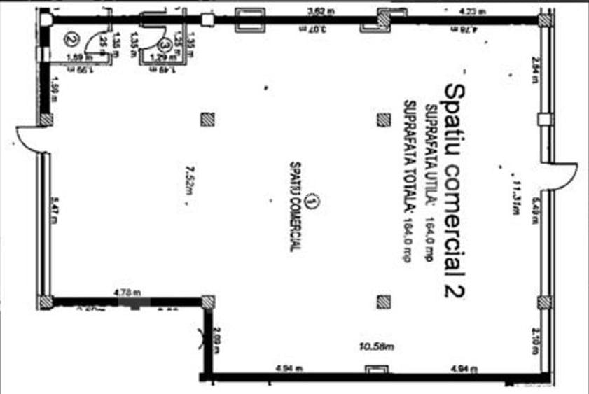 Spatiu comercial open space stradal 164mp FINISAT Dedeman D-na Stanca - 1