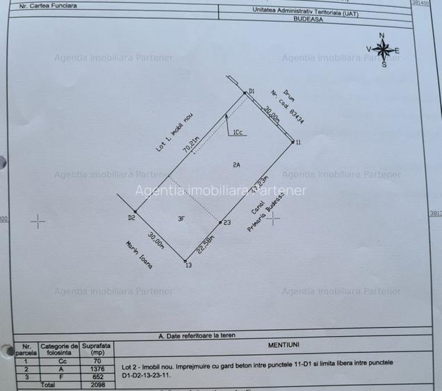 Teren intravilan Budeasa-stradal - 2