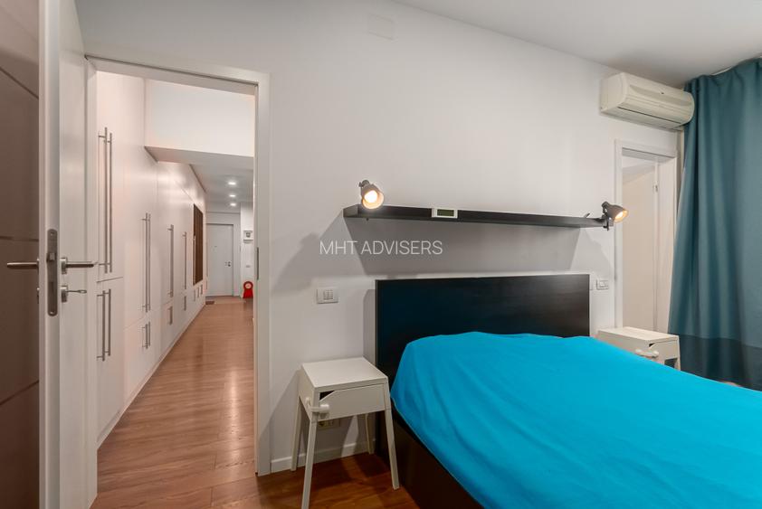 Ghica Plaza, 2 camere + birou, 2 bai, etaj 3/4,  parcare - 15