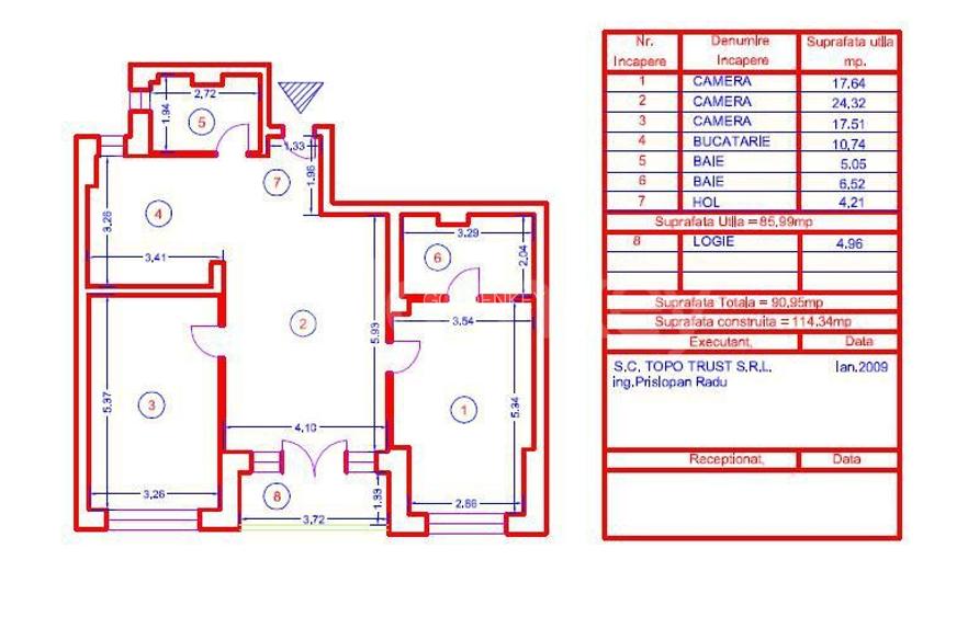 Apartament cu 3 camere in complex | orientare Vest | garaj - 1
