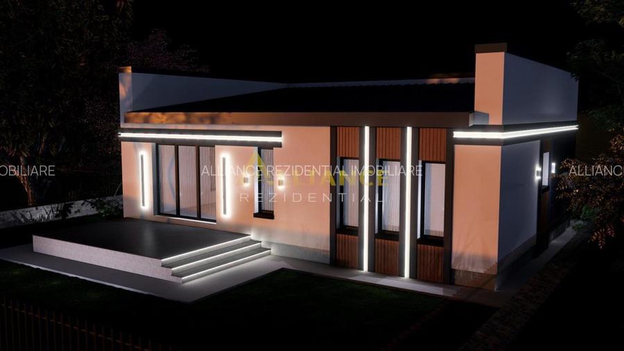 Casa individuala parter - 4 camere 2 bai - teren 309mp - 6