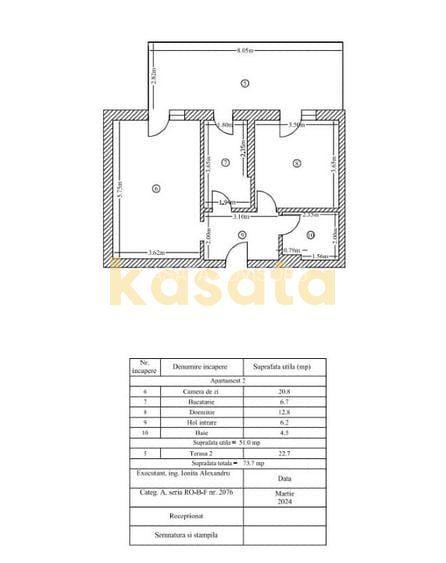 Apartament 2camere2024 | LUX Mobilat 74mp  | Mihai Bravu | Terasa 22mp - 21
