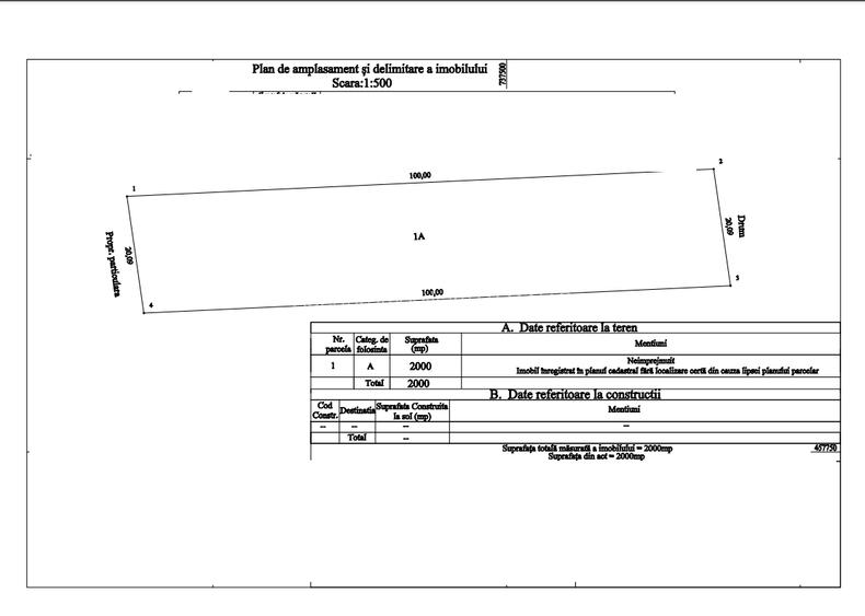 Teren  intravilan 2000mp Tulucesti - 3