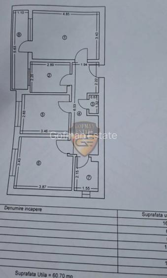 Apartament 3 cam, Ciresica / Tomis Nord 68 mp, parter, balcon, debara - 4