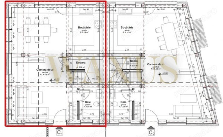 Casă Cuplată - SU 156 MP | ST 235MP | Garaj - Cart. Dâmbul Rotund - 2