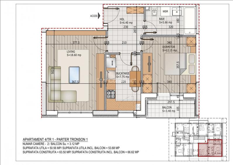2 cam Decomandat | Centrala termica proprie | Metrou Teclu  - 2