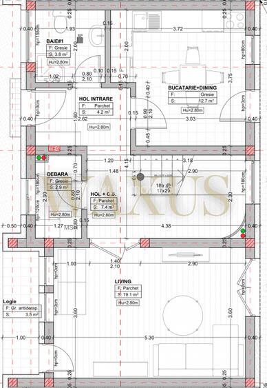 Triplex, 4 camere decomandate, P+1ET, 120 mp, curte 40 mp, 2 parcari, Urusagului - 10