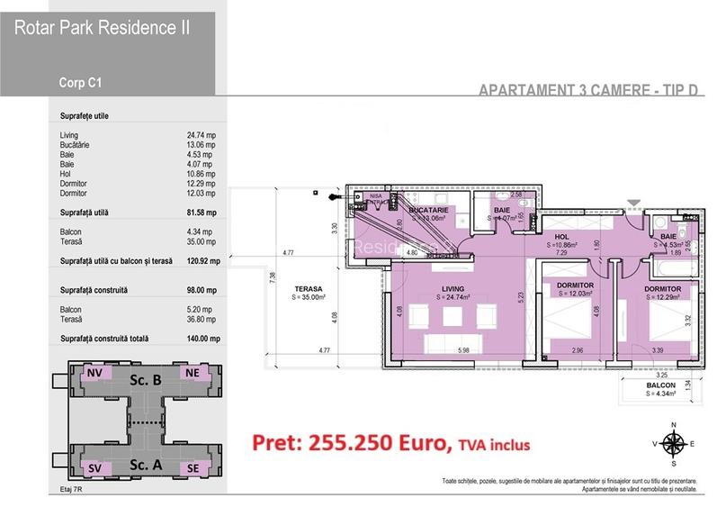 3 camere Rotar Park Residence-2-10min Metrou..... - 5