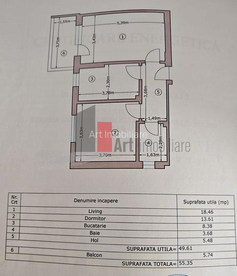 Apartament cu 2 camere de vanzare -Pacii-cu centrala-semimobilat si utilat - 14