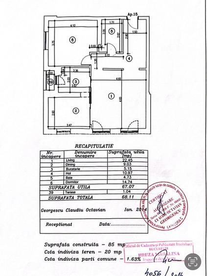 Apartament generos 68 mp utili | 2 camere + birou | parc Herastrau la 600 metri - 13