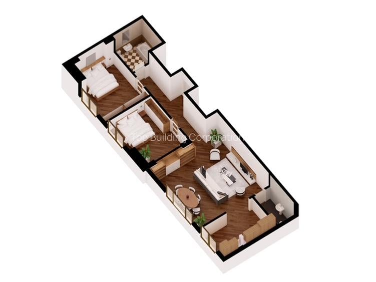 APARTAMENT 3 CAMERE PIATA DOROBANTI - 2