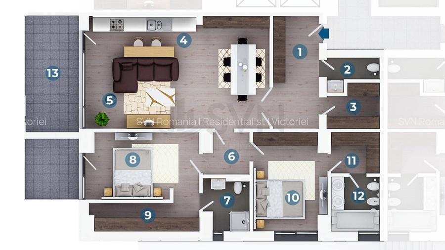 REA1008958 Apartament 3 camere Floreasca NOU - 13