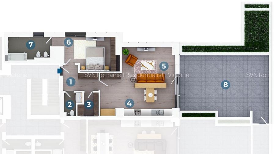 REA1008954 Apartament 2 camere terasa 50mp Floreasca - 13