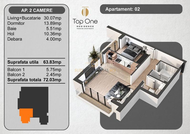 Apartament cu 2 camere, imobil premium - Marriott, Casa Poporului - 1
