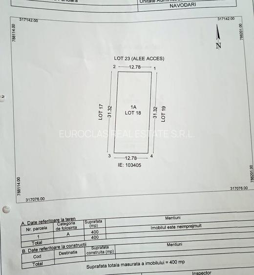 Teren intravilan 800 mp - Navodari - 56.000 euro (Cod E11+E12) - 5