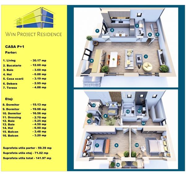 Casă individuală P+ETAJ+Pod Valu lui Traian, 265 mp teren • 2 parcări - 4