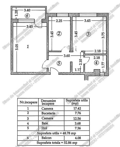 ►Casa de CULTURA - 2 Camere Decomandate 53m² Mobilat Utilat Centrala pe GAZE - 5