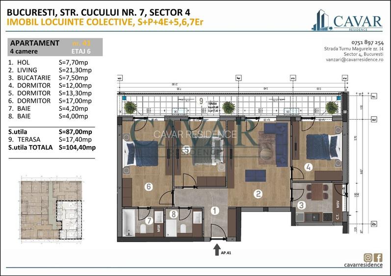 Cavar Residence 4 Camere 2 Bai Terasa 17 mp - 2