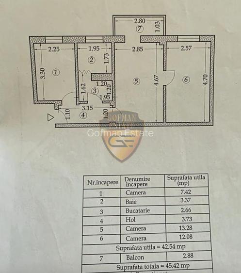 3 Camere Zona Tomis Nord/ Campus / Ciresica, radet, balcon et 3/4 - 6