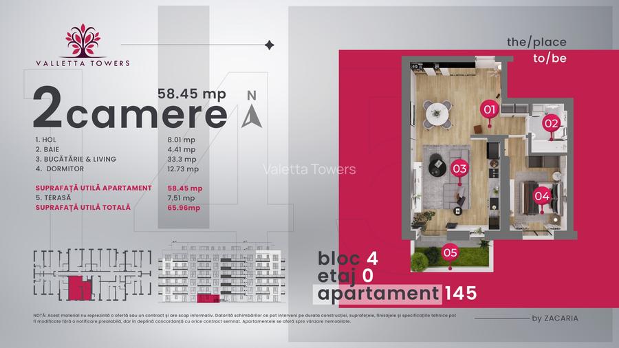 2 camere /66mp utili /parter /Valletta Towers - 1