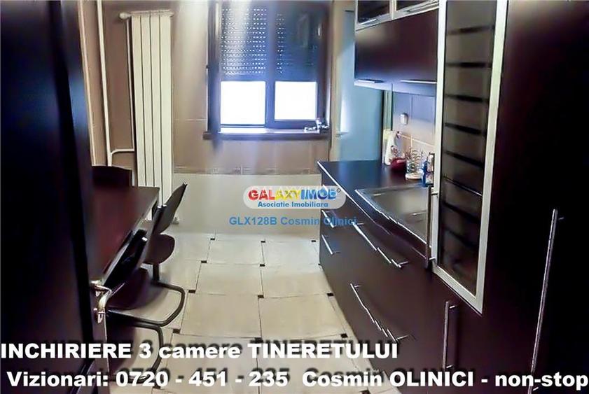 Inchiriere 3 camere Tineretului - langa metrou - 87 mp - etaj 9 - 7