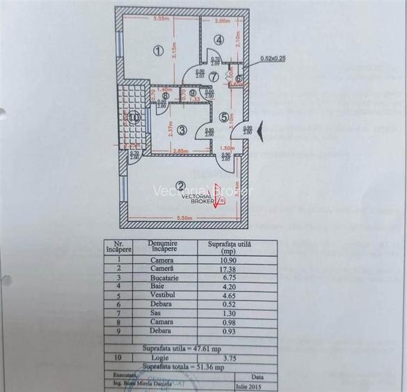 2 camere decomandat zona Chisinau Mega Mall, constr 1981 - 13