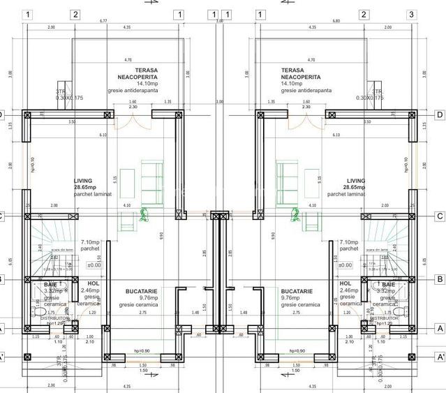 Sanandrei Duplex cu Perete Dublu, Proiect Modern - 11