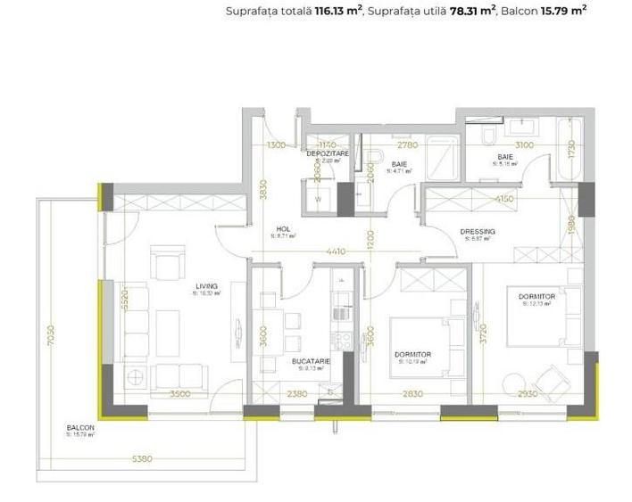 Apartament premium Urban Plaza - in curs de mobilare, parcare subterana - 21