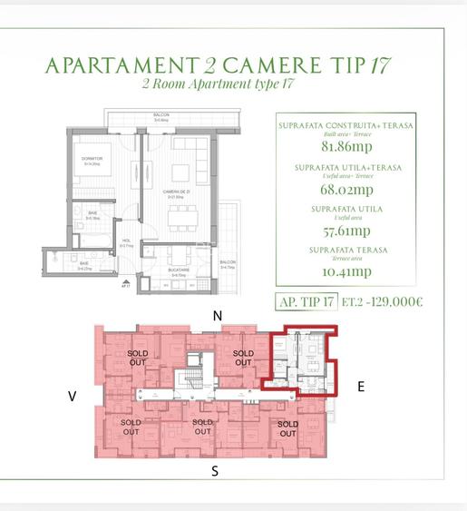 APARTAMENTE 2 CAMERE LANGA PADUREA BANEASA CU TERASA SI GRADINA - 3
