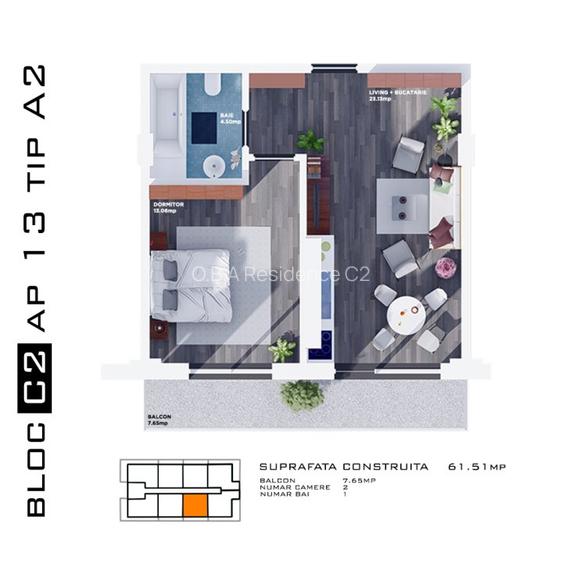 Apartament 2 camere Mamaia Nord - O.B.A Residence - Predare Decembrie 2025 - 10