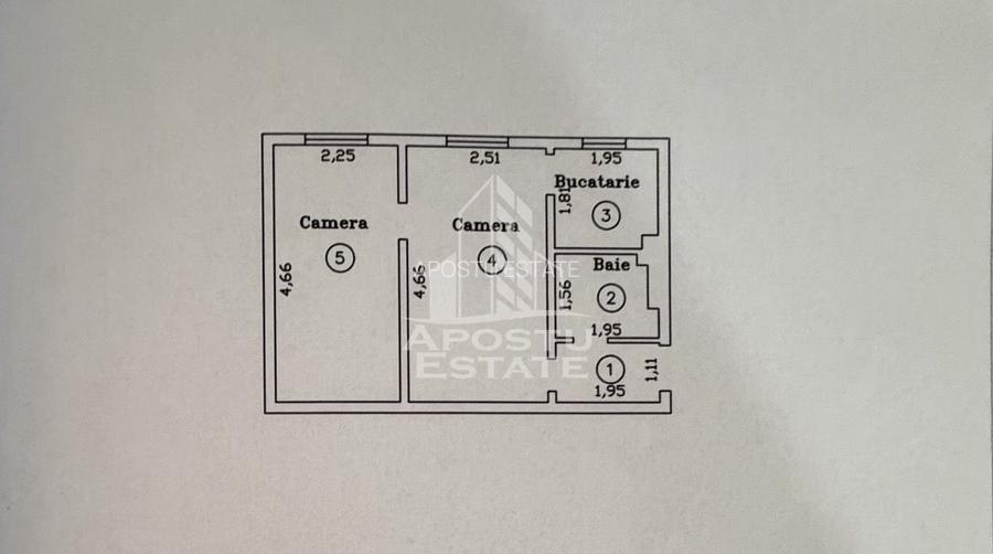 Apartamentu cu 2 camere,renovat, etajul 2, zona Sagului - 10