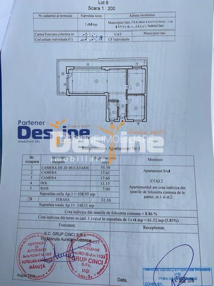 BUCIUM - PENTHOUSE 3 camere Open space 109mp + Terasa 31 mp - 1