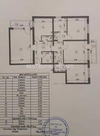 4 CAMERE 2 BAI DECOM ION MIHALACHE TURDA PARC REGINA MARIA ET 6/10 AN 1982 - 18