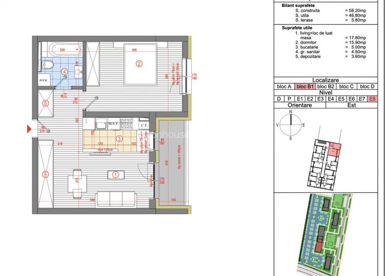 Apartament tip studio, in Coresi la pietonala - 21