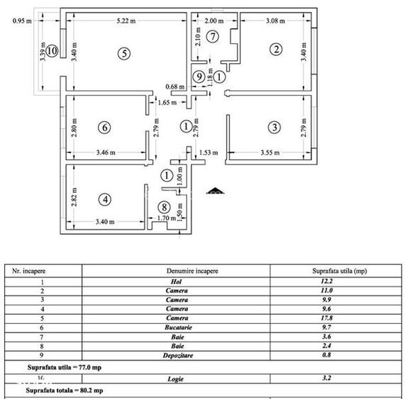Apartament 4 camere decomandat etajul 1 zona Astra - 5