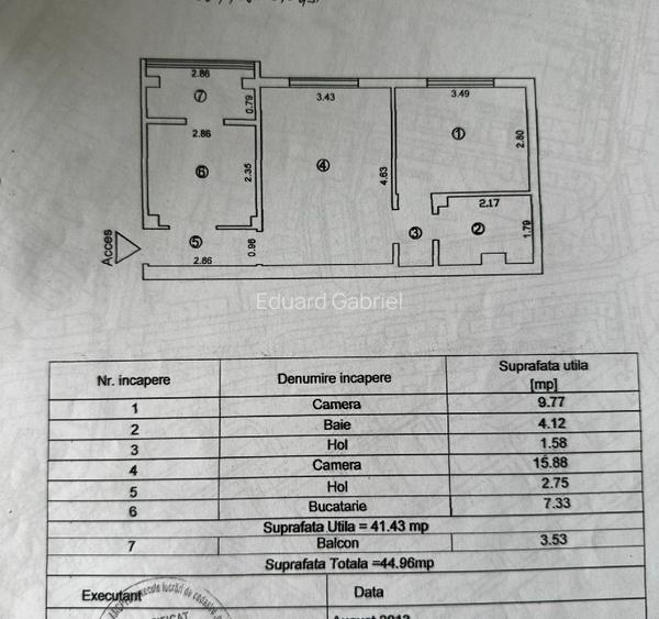 Apartament 2 camere, transformat in 3 camere, Zona Inel 2 - Aleea Solidaritatii - 11