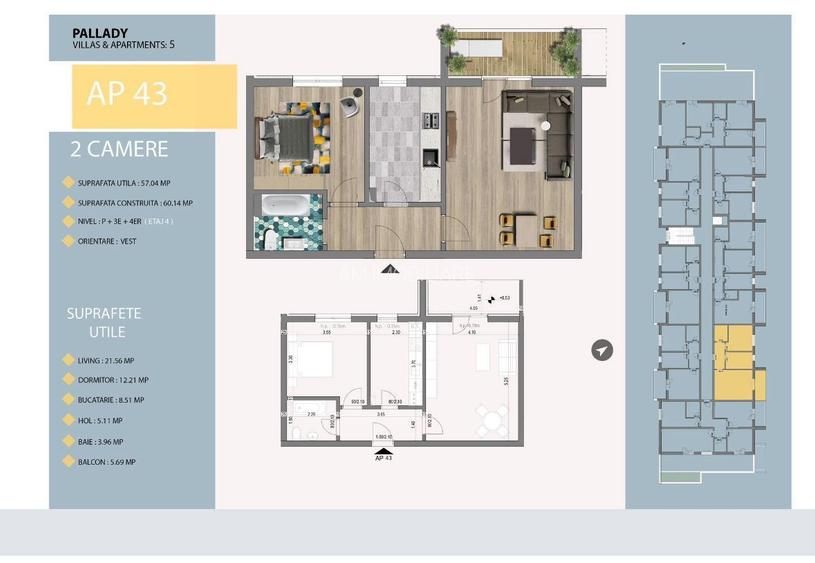 AP. 2 CAMERE SALAJAN- CENTRALA PROPRIE, BUCATARIE INCHISA, COMISION 0% - 8