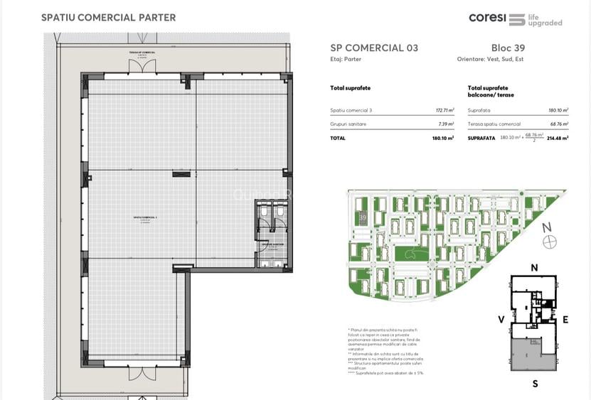 Spațiu comercial premium de închiriat în Coresi – 214 mp total, vitrine mari - 15
