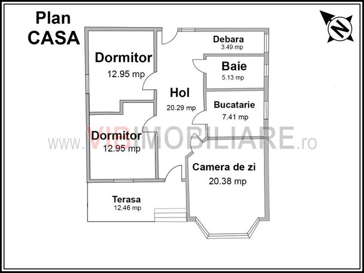 Snagov – Ciofliceni, casa parter, 3 camere, teren 562 mp - 11