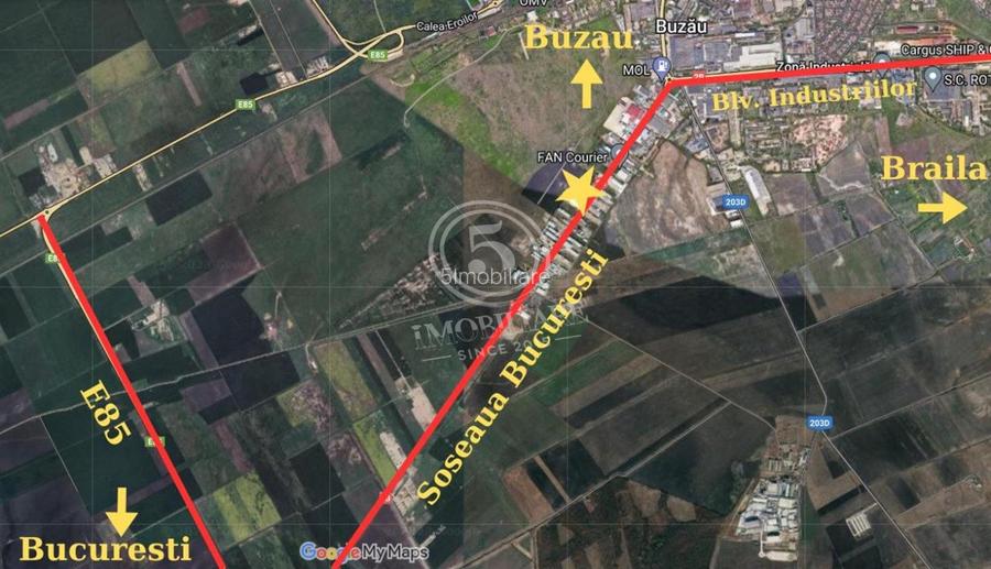 Buzau- Soseaua Bucuresti-Buzau- Teren de Inchiriat- Comision 0% - 4