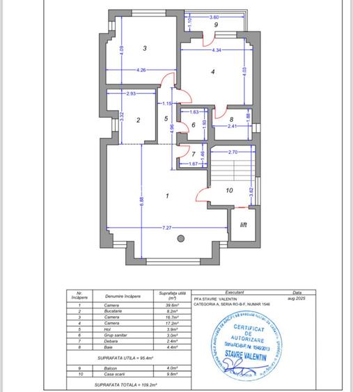 Apartament -3 camere - decomandat - Calea Mosilor - Obor  - 7