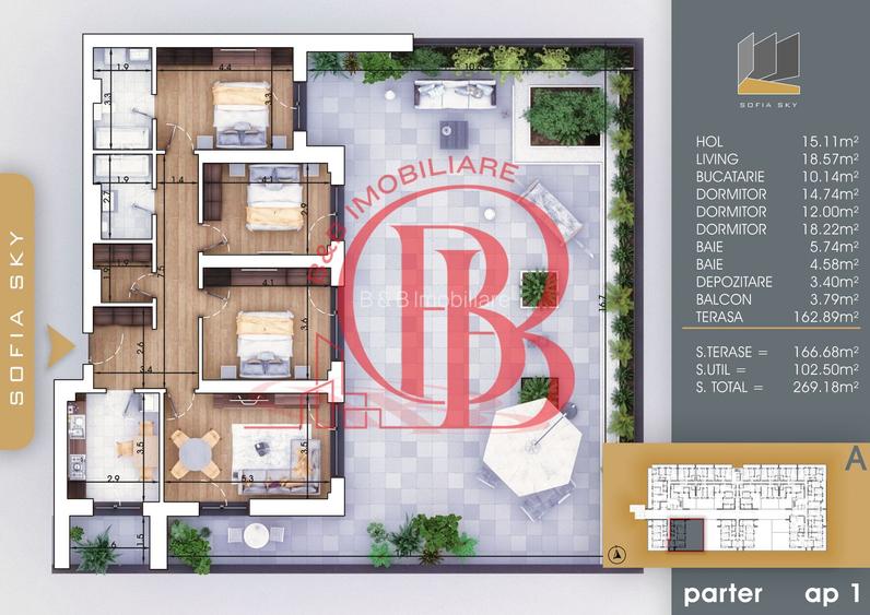 Mutare rapida 4 camere cu terasa 166mp-7min Metrou N. Teclu - 1