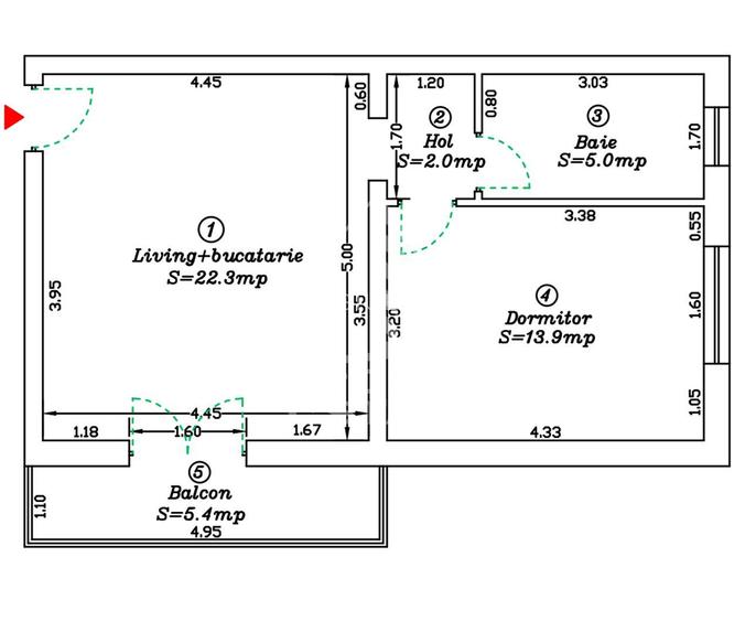 Oportunitate investitie apartament cu 2 camere etajul 1 cu balcon - 6