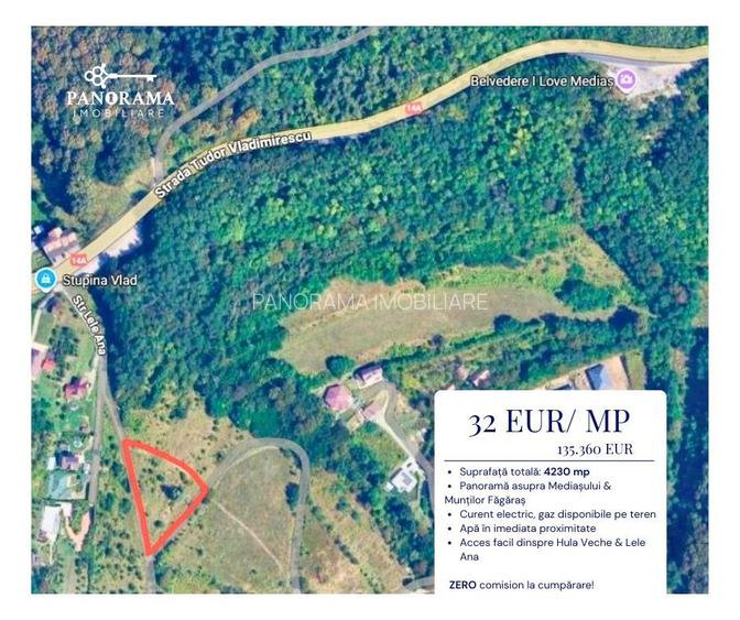 Teren intravilan cu vedere panoramică  4230mp – Mediaș - 2