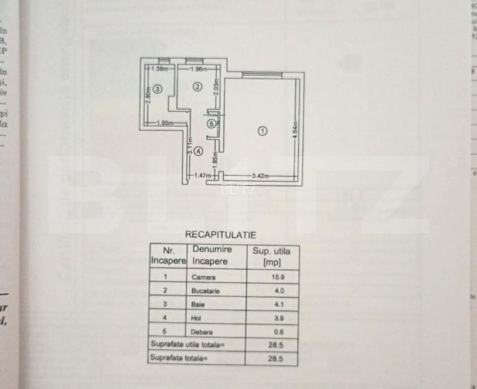 Apartament 1 camera, 29 mp, zona CUG BRD - incalzire in pardoseala - 7