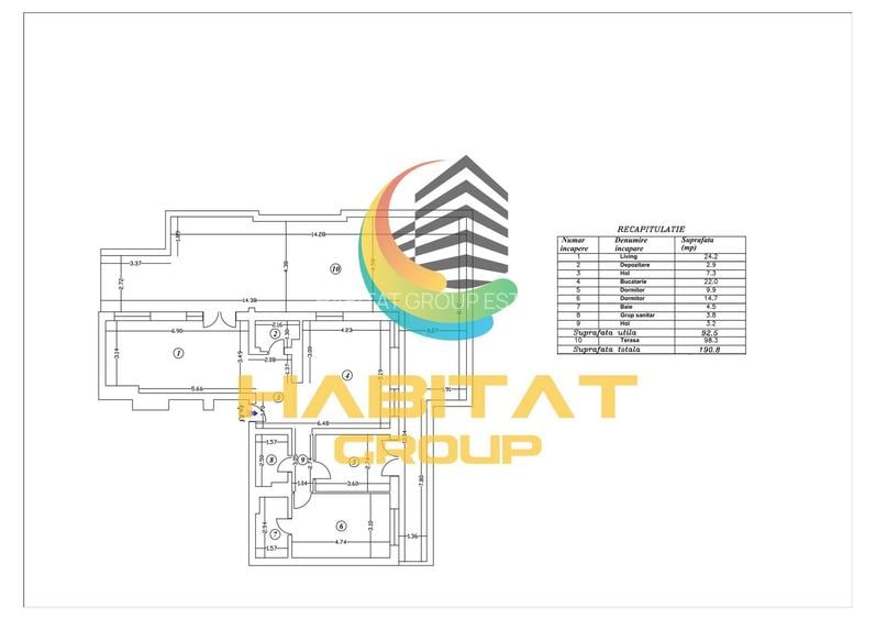 Mihai Bravu Penthouse 3 camere 93 mp+terasa 98 mp ACTE GATA - 2