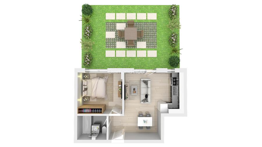 Proiect nou Diamond Apartments / Intre 65850 si 89000 Euro / 2027 - 6